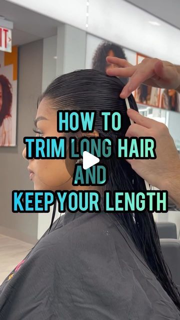 Gilad | Hair Video Education on Instagram: "Scared of getting a haircut? 😨 ✂️Try this out to keep your ends healthy without losing length. 

Many people don’t want to get more than a couple inches cut off their hair, especially when growing it out.  This technique is a great way to keep the hair healthy while respecting your client’s desire to maintain the length. 

Product Used @kenraprofessional Volume Mousse Extra 

#haircut #butterflycut #layeredhaircut #longhair #haircuttutorial #hairtutorial #beautytips #haircutting #haireducation #nychairstylist #btconeshot2024_cutvideo #hairstyletutorial #hoto #layers #haircutvideo #stepbystep" Haircut Without Losing Length, Less Volume Haircut, How To Long Layers Haircut, How To Trim Long Hair, Long Haircut Without Layers, Long Haircut Volume, Growing Out Layers Haircut, Medium Length Haircut Without Layers, Haircut Without Layers