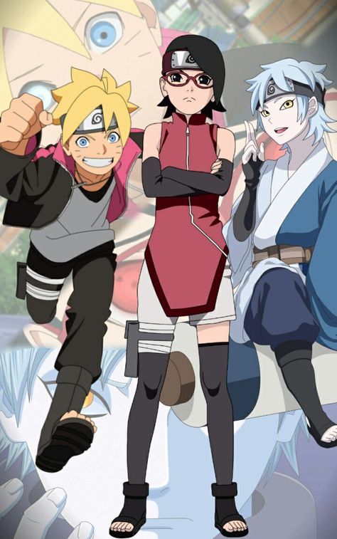 Tim 7 Boruto, New Team 7 Boruto, Boruto Team 7, Team Konohamaru, Tim 7, Sasuke Sakura Sarada, Naruto Team 7, Naruto Sketch Drawing, Naruto Minato