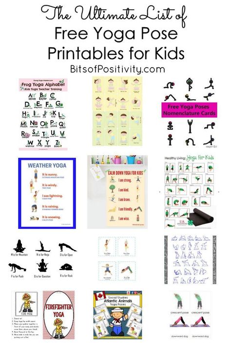 Movement activities, both large- and fine motor, are naturally part of Montessori education. Kids Yoga Poses Printable, Kids Mindfulness, Yoga Nature, Kids Yoga Poses, Yoga Video, Printables For Kids, Easy Yoga Poses, Printables Free Kids, Yoga Posen