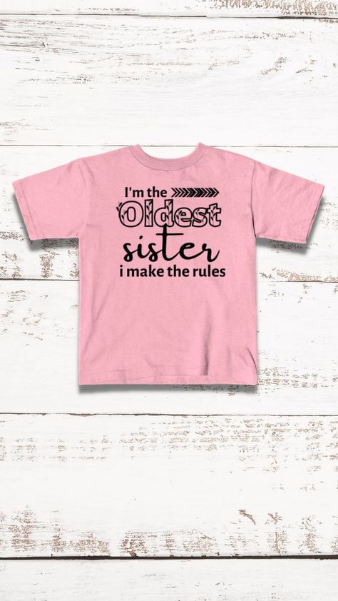 Big Sister Announcement Shirt, Announce Pregnancy, Oldest Sister, Big Sisters, Sister Shirt, Sister Tshirts, Big Sister Shirt, Funny And Cute, Big Sis