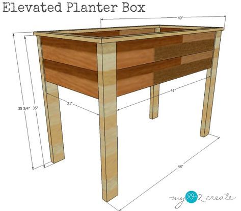 High Planters, Pallet Planter Diy, Tall Planter Boxes, Diy Garden Ideas, Elevated Planter, Planter Box Plans, Elevated Planter Box, Free Building Plans, Elevated Gardening