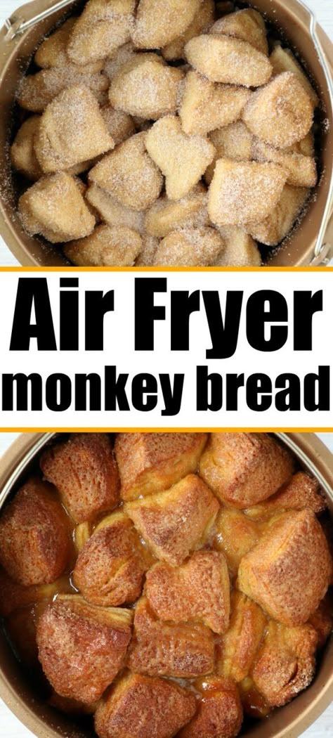 Monkey Bread With Biscuits, Air Fryer Monkey Bread, Bread In Air Fryer, Air Fryer Recipes Healthy Low Carb, Air Fryer Recipes Keto, Ninja Cooking System Recipes, Air Fryer Recipes Dessert, Healthy Air Fryer Recipes, Ninja Foodi Recipes