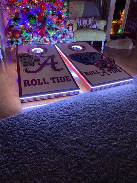 Alabama Cornhole Boards, Cornhole Boards, Roll Tide, Alabama, Wood Projects, Wedding Planning, How To Plan, Electronic Products, Wood