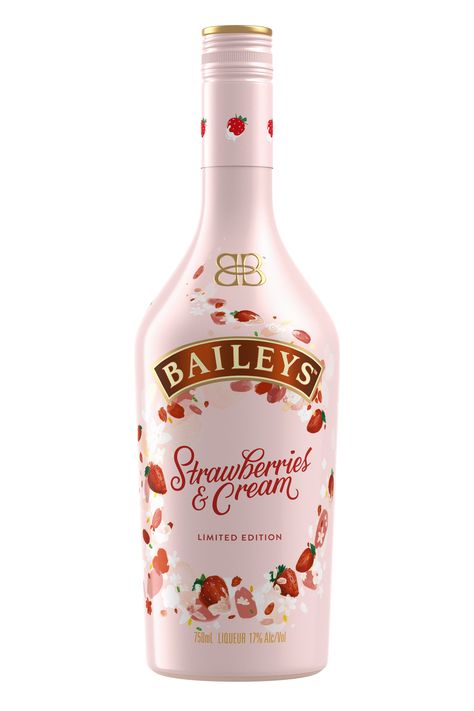 If We’re Being Honest, We Want Bailey’s New Strawberries & Cream For the Bottle Alone Baileys Original Irish Cream, Strawberry Liqueur, Baileys Original, Shots Alcohol, Best Alcohol, Irish Cream Liqueur, Cream Liqueur, Baileys Irish, Baileys Irish Cream