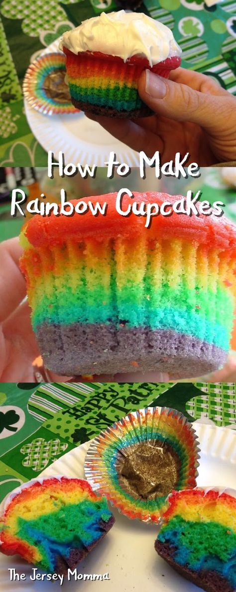 Rainbow Cupcakes Recipe, Baked Desserts, Cupcake Tutorial, Rainbow Diy, Rainbow Birthday Cake, 10 Birthday, Colorful Cupcakes, Diy Cupcakes, Healthy Recipes Easy Snacks