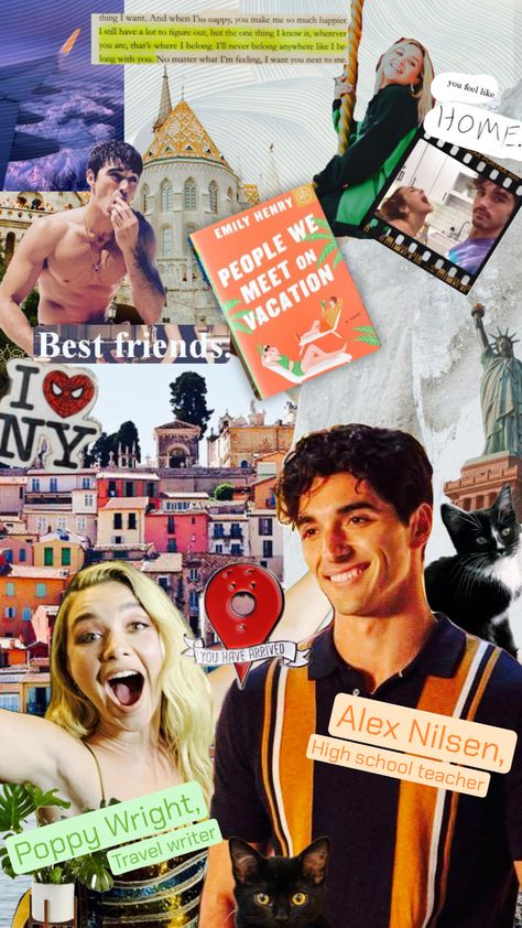 The People We Meet On Vacation #fancast #Thepeoplewemeetonvacation #poppywright #alexnilsen #poppyandalex #florencepugh #taylorzakharperez #books #bookcouples People We Meet On Vacation, Vacation Aesthetic, High School Teacher, I ❤ Ny, Travel Writer, On Vacation, Book Review, Book Quotes, Poppies