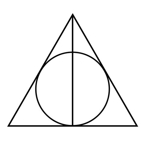 Deathly Hollows Harry Potter Triangle Symbol, Harry Potter Triangle, Infinite Tattoo, Deathly Hollows, Harry Potter Symbols, Triangle Symbol, Harry Potter Logo, Hp Tattoo, Deathly Hallows Symbol