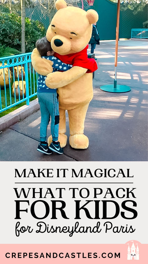 How do you make your kid's first time to Disneyland Paris utterly magical? Start with this amazing list of what to pack for kids for Disneyland Paris! ➡️ Find out what clothing, toys, and essentials to bring with you that will make your trip even more wonderful! #disneylandparistips Disneyland Paris Tips, Character Interaction, Castle Plans, Paris Tips, Disney Souvenirs, Fun Conversation Starters, Autograph Books, Disney Books, Disney Costumes