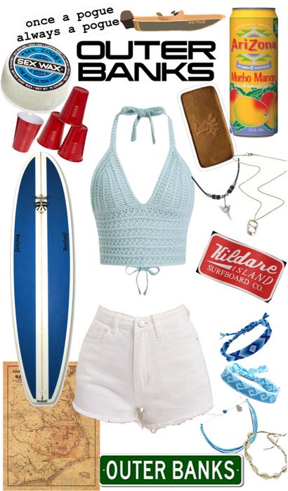 Outer Banks 🌊 Outfit | ShopLook Outer Banks Dress To Impress, Outer Banks Inspired Outfits For School, Jj Maybank Outfit Ideas, Outer Banks Art Ideas, Outerbanks Inspired Outfit, Outer Banks Aesthetic Clothes, Outer Banks Outfits Ideas, Outer Banks Clothes, Outer Banks Inspired Outfits