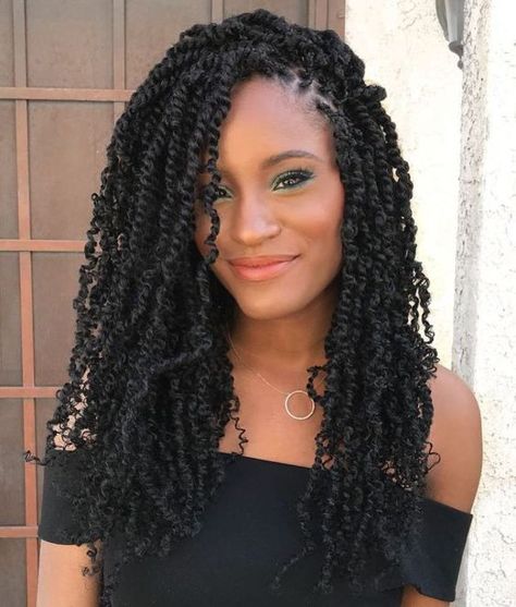 Black Curly Twists Hot Hairstyles, Hair Layered, Different Braids, Tree Braids, Curly Braids, Curly Hair Braids, Layered Hairstyles, Twist Styles, Colorful Crochet