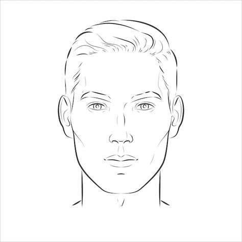 Man Face Outline Drawing, Mens Face Drawing, Men Face Sketch, Drawing Men Face, Male Face Illustration, Drawing Man Face, Man Face Illustration, Male Face Sketch, Man Portrait Drawing