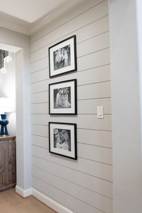 Shiplap has become a popular interior design feature over the last several years after seeing it used in the show Fixer Upper by Chip and Joanna Gaines. Installing shiplap in your home is much easier than you might think! Diy Shiplap Wall, Shiplap Wall Diy, Shiplap Wall, Holiday Home Tour, Diy Shiplap, Farmhouse Side Table, Diy Wand, Cute Dorm Rooms, Christmas Home Decor