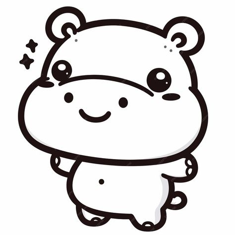 Another outline drawing of a kawaii hippo | Premium AI-generated vector Hippo Drawing Simple, Cute Hippo Drawing, Hippo Drawing, Cute Hippo, Outline Drawing, Drawing Simple, Outline Drawings, Painted Rocks, Graphic Resources