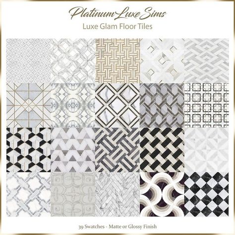 Download Luxe Glam Floor Tiles - The Sims 4 Mods - CurseForge Sims 4 Cc Platinumluxesims, Sims 4 Floor Patreon, Sims 4 Kitchen, Luxe Furniture, Sims 4 House Building, Sims 4 Cc Packs, Best Mods, Sims 4 Build, Sims 4 Houses