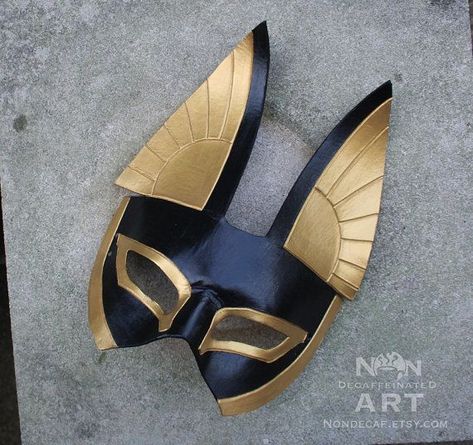 Egyptian Anubis Half mask 4 handmade by NonDecaffeinatedArt Anubis Costume, Egyptian Bastet, Anubis Mask, Egyptian Mask, Egyptian Party, Leather Costume, Egyptian Anubis, Starověký Egypt, Egypt Project