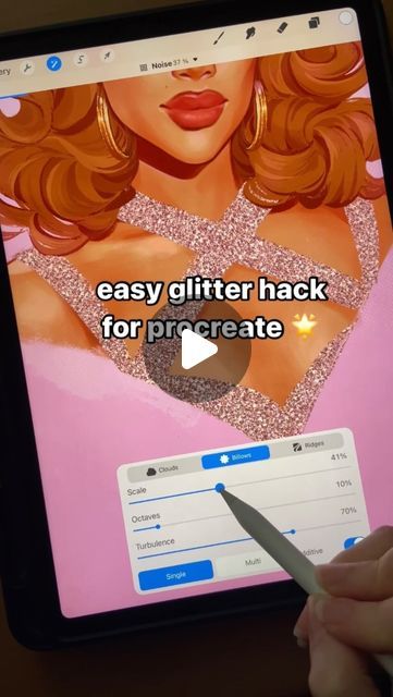 roosa-mari on Instagram: "quick little glitter hack for procreate ✨  #digitalart #digitaldrawing #procreate #procreatetutorial #procreatetips #procreateapp #illustration #fanart #dragrace #arttips #arttutorial" How To Draw Glitter Effect, How To Draw Glitter, Digital Art Hacks, Things To Draw On Procreate, Glitter Procreate, Glitter Illustration, Procreate Hacks, How To Make Glitter, Illustration Reference