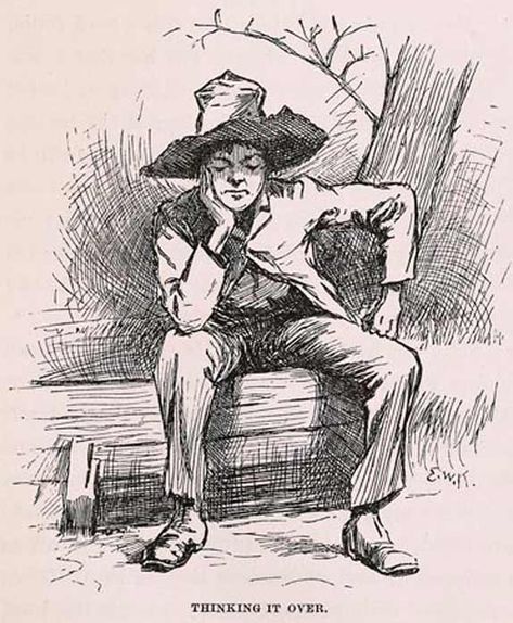 “You know,” I say, laying the book face-down on my podium, “I’m not really sure I should teach Huck Finn.  In fact, don’t buy the book yet.  Let me think about it for … Huck Finn, Adventures Of Huckleberry Finn, Brand Archetypes, Huckleberry Finn, Big River, Tom Sawyer, Ink Illustrations, Classic Literature, Face Drawing