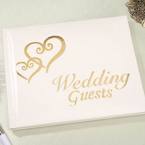 Linked Hearts Wedding Guest Book Gold -- Click on the image for additional details.-It is an affiliate link to Amazon. #WeddingGuestBook Book Heart, Wedding Guest Signing, Victoria Lynn, Heart Guest Book, Interlocking Hearts, Gold For Sale, Beach Wedding Favors, Golden Wedding, Guest Books