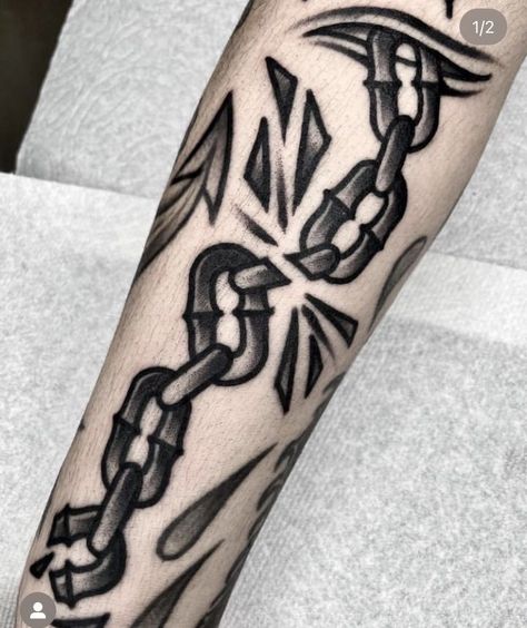 Traditional Tattoo Artwork, Traditional Tattoo Black And Grey, Traditional Hand Tattoo, Tattoo Over Scar, Traditional Tattoo Inspiration, Chain Tattoo, Small Chest Tattoos, Flame Tattoos, Traditional Tattoo Sleeve