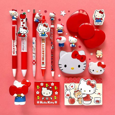 David 🧸 | Have you gotten any fun Hello Kitty 50th Anniversary stuff this year? ❤️ I found some nice smaller items, but have also just been going... | Instagram Hello Kitty Stationary, Cute Stationary School Supplies, Kitty Items, Be Kind To Everyone, Stationary School, Cute Stationary, Barbie Party, Hello Kitty Items, Cute Stationery