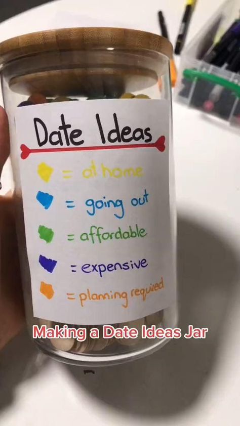 Dates In A Jar, Selamat Hari Valentine, Bridal Shower Activity, Night Jar, Creative Date Night Ideas, Date Night Jar, Romantic Date Night Ideas, Bridal Shower Activities, Creative Dates