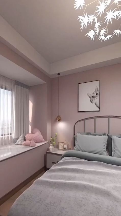 Gray bedroom walls