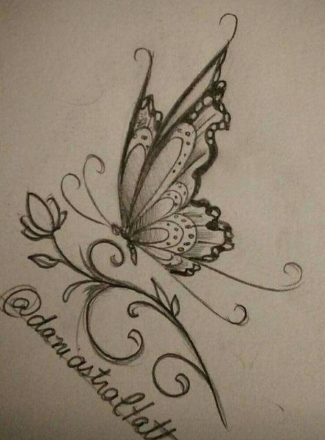 Pencil Sketches Butterfly, Pretty Sketches Aesthetic, Mothers Day Drawings Ideas Mom, Butterfly Landing On Flower Tattoo, Arm Drawing Ideas, Butterfly Simple Tattoo, Drawing Sketches Aesthetic, Butterfly Drawing Sketches, Tat Drawings