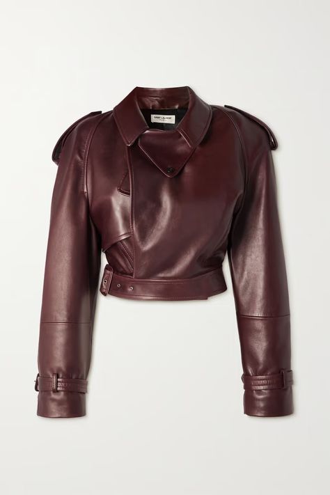 Burgundy Jacket, Cropped Leather Jacket, So Fresh, Luxury Women Fashion, Casual Jackets, Coat Design, Brown Leather Jacket, Fall Winter Outfits, Cute Casual Outfits