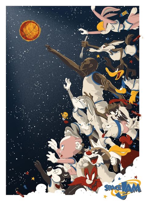 Space Jam Theme, Looney Tunes Space Jam, Michael Jordan Art, Looney Tunes Wallpaper, Jordan Logo Wallpaper, Western Wallpaper Iphone, Looney Tunes Cartoons, Basketball Wallpaper, Classic Cartoon Characters