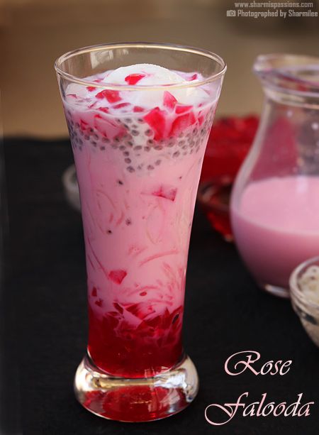 Rose Falooda Recipe Falooda Recipes, Royal Falooda, Indian Deserts, Desi Desserts, Pakistani Desserts, Falooda Recipe, Lassi Recipes, Fresh Drinks, Spring Desserts