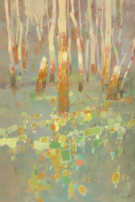 ARTIST: Vahe Yeremyan  WORK: Original Oil Painting, Handmade artwork, One of a Kind  MEDIUM: Oil on Canvas YEAR: 2018  STYLE: Contemporary Art,  SUBJECT: Birches Trees, SIZE: 45 Vahe Yeremyan, Birch Art, Birch Trees Landscaping, Landscape Design Drawings, Abstract Tree Painting, Birch Tree Painting, 2018 Style, Art Society, Birch Trees