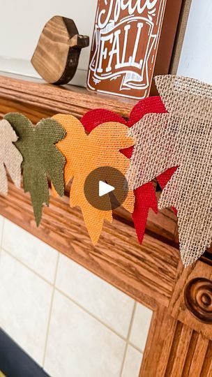 Diy Decor Cricut, Make A Garland, Fall Diys, Fall Leaf Garland, Dollar Tree Fall, Fall Mantle, Fall Garland, Fall Crafts Diy, Birds Of A Feather