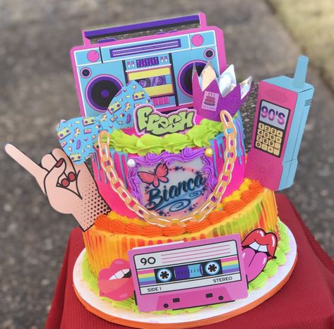 2000s Birthday Cake Ideas, 1990s Birthday Cake, 90s Cake Topper, 90s Theme Birthday Cake, 90s Cake Ideas, 90s Theme Cake, 2000s Cake Ideas, 90s Birthday Cake, 90s Cake