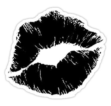 Lip Print Tattoos, Lips Sticker, Magic Things, Laptop Case Stickers, Stickers Cool, Sticker Design Inspiration, Black And White Stickers, Tumblr Stickers, Kiss Stickers