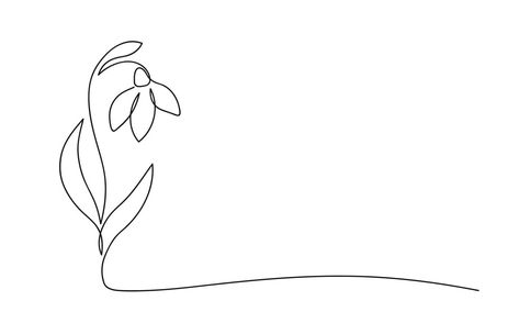 One Line Snowdrop Tattoo, Snowdrop Line Drawing, Daffodil Doodle, Snowdrop Drawing, Forever Symbol Tattoo, Snow Drops Flowers, Forever Symbol, Snow Tattoo, Snowdrop Flower