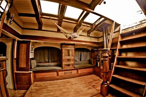 tall ships interior | Michigan Ship Interior, Boat House Interior, Pirate Room, Sailboat Interior, Sailboat Living, Tall Ship, Dr House, Boat Interior, Yacht Interior