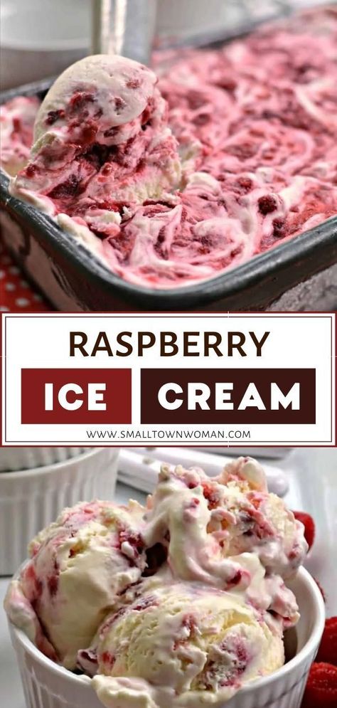 Raspberry Ice Cream Recipe, Ice Cream No Churn, Magic Shell, Raspberry Ice Cream, Ice Cream Mixture, Fair Food, Homemade Ice Cream Recipes, No Churn Ice Cream, Ice Cream Treats