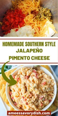 A recipe for jalapeño pimento cheese, a spicy twist on a southern classic. You can leave out the jalapeños for a classic version of this tasty spread. Jalapeno Pimento Cheese Recipe, Pimento Cheese Recipe, Cheese Spread Recipes, Homemade Pimento Cheese, Pimento Cheese Sandwiches, Pimento Cheese Spread, Sweet Appetizer, Pimento Cheese Recipes, Jalapeno Recipes