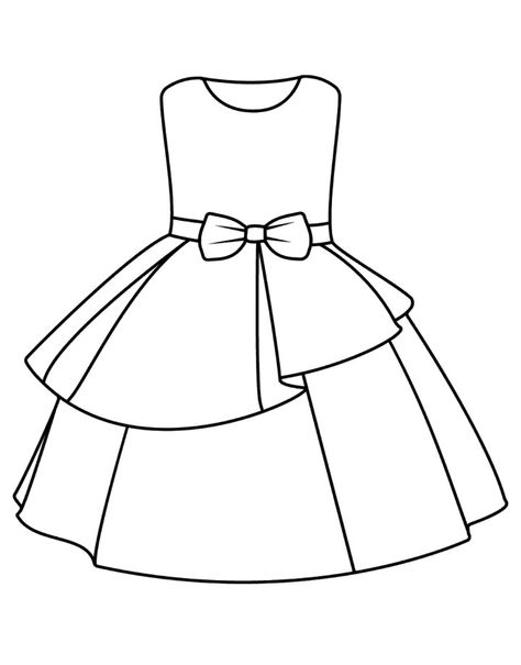 Dress Colouring Pages, Fashion Colouring Pages, Painting Sheets, Magic Screen, Frock Models, Dress Png, Etch A Sketch, Abc Coloring Pages, Geometric Design Art