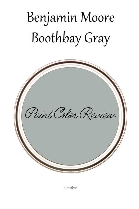 Here we are with another really great paint color review! Today we will be discussing the gorgeous color of Boothbay Gray by Benjamin Moore. This color is stunning and I really don't know why we aren't talking about it more! Boothbay Gray Benjamin Moore, Benjamin Moore Boothbay Gray, Mount Saint Anne, Boothbay Gray, Gray House Exterior, Fixer Upper Inspired, Black Paint Color, Greige Paint Colors, Beige Paint