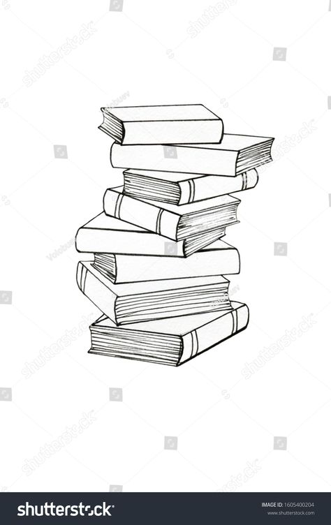 Graphic illustration of a stack of books. Black outline, graphics. Books on study, education, business. Learning, mind, development. Reading. Symbol. Template for design.\n #Ad , #AD, #graphics#outline#study#Books Book Stencil Design, Stack Of Books Doodle, Books Outline Drawing, Stack Of Book Tattoo, Stack Of Books Tattoo Design, Bookstack Drawing, Book Stack Outline, Stacked Books Drawing, Pile Of Books Drawing