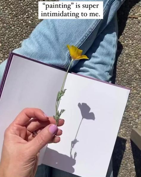 Awesome #teacherselfcare activity! Video Credit @elisejoy | By The Wright Stuff Chics Shadow Tracing Art, Flower Shadow Painting, Watercolor Art Projects For Kids, Tracing Shadows, Aesthetic Watercolor Art Ideas, Things To Trace, Creative Ideas For Art, Artsy Activities, Shadow Tracing