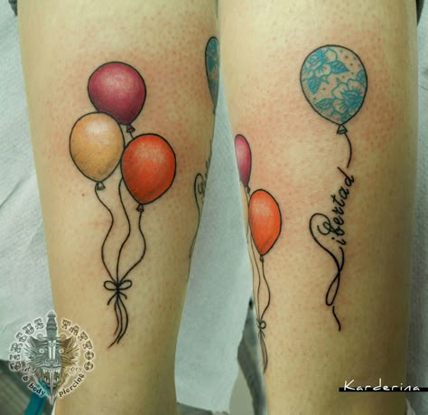 Heart Balloon Tattoo, Ballon Tattoo, Half Sleeve Tattoos Sketches, Barbie Tattoo, Circus Tattoo, Balloon Tattoo, C Tattoo, Bff Tattoos, Heart Tattoos