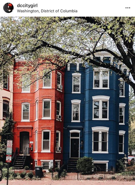 Dc Homes, Washington Dc Travel, Dc Travel, Row House, Conde Nast Traveler, Foto Art, Architecture Exterior, City Living, Facades