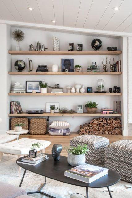 Float Shelf, Furnitur Ruang Keluarga, Boho Styl, Cute Dorm Rooms, Design Blogs, Floating Shelves Diy, Living Room Shelves, Room Shelves, Design Hotel