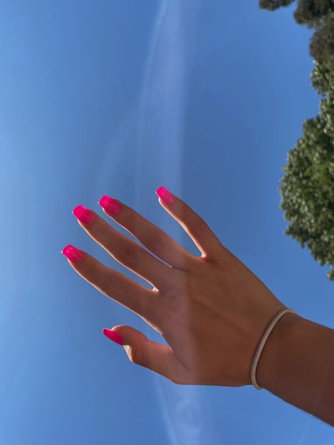 hot pink, hot pink nails, squre nails, summer nails, summer nails 2022, 2022 nails, cute nail ideas Pink Summer Acrylic Nails, Summer Nails 2022, Cute Nail Ideas, Summer Nails Summer, 2022 Nails, Nails Summer Nails, Hot Pink Nails, Nails Cute, Nails 2022