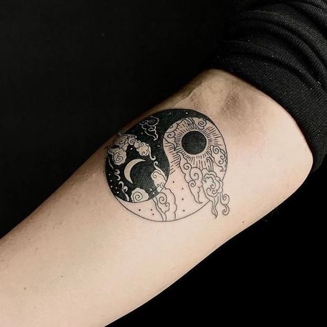 Bff Tats, Tattoo Over Scar, Ying Yang Tattoo, Stunning Tattoos, Yang Tattoo, French Tattoo, Panda Tattoo, Yin Yang Tattoos, Marvel Tattoos