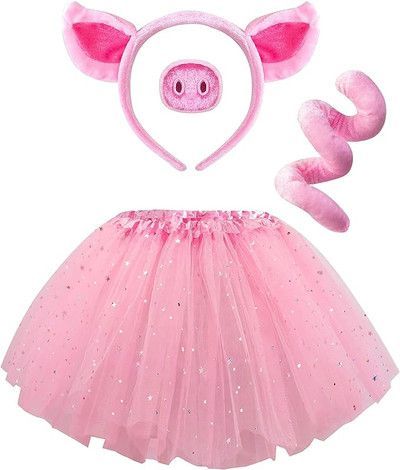 Embark on a magical journey through my post to discover the cutest Halloween costumes for your little girls! This piggy costume is so stinking cute. And unique! You could wear a bacon tshirt if you want to be funny or get your own pig ears. Piggy Costume, Peppa Pig Costume, Animal Costumes For Kids, Pig Costume, Halloween Infantil, Piggy Tails, Pig Costumes, Cute Piggy, Costume Toddler