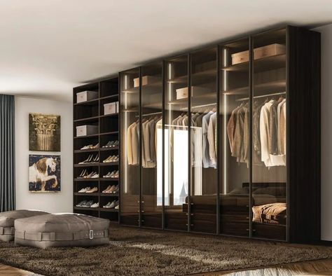 Custom Closet Doors, Closet Storage Cabinets, Burnt Wood Finish, Luxury Master Suite, Walking Closet, Walk In Closet Design, Luxury Bedroom Master, Décor Boho, Custom Closet