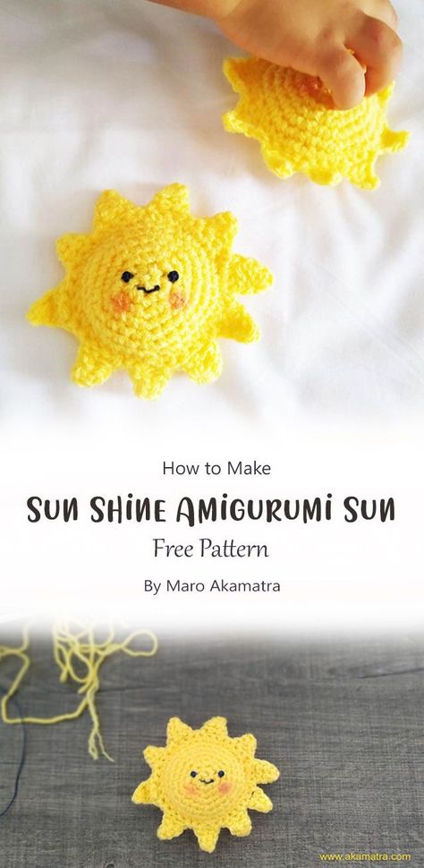 Crochet Sun, Easy Amigurumi, Crochet Keychain Pattern, Sun Shine, Pattern Ideas, Crochet Keychain, Bag Crochet, Learn To Crochet, Birthday Present